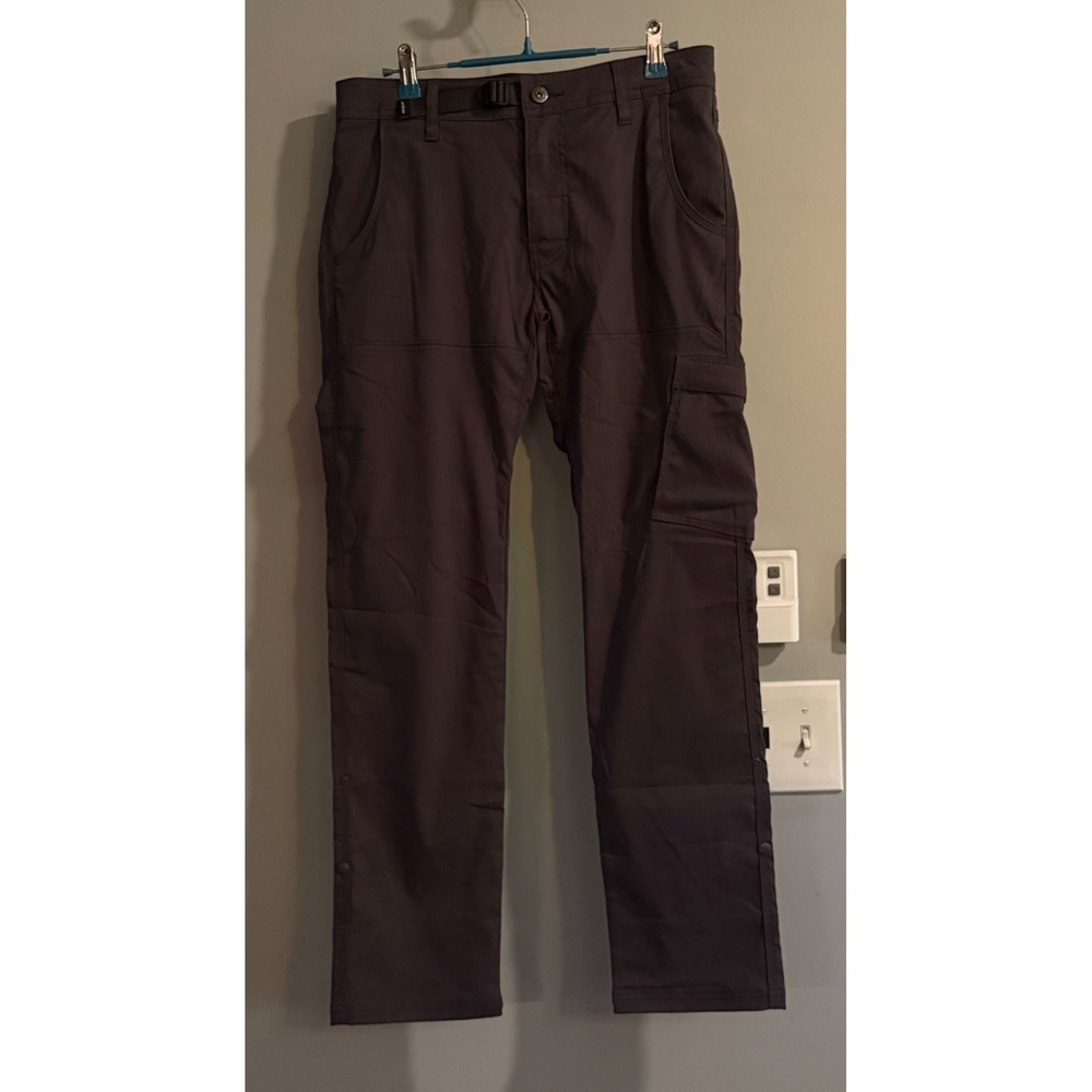 prAna Zion Slim Fit Pant Mens 30x30 Charcoal Grey Stretch Hiking Outdoor 4848